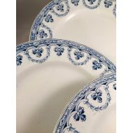 /ChezAlphonse Antique ironstone plates from the french factory SAINT AMAND et HAMAGE Santiago collection.