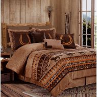Chezmoi Collection Sedona 7-Piece Southwestern Wild Horses Microsuede Comforter Set