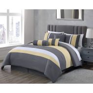 Chezmoi Collection Sunvale 7-Piece Quilted Comforter Set