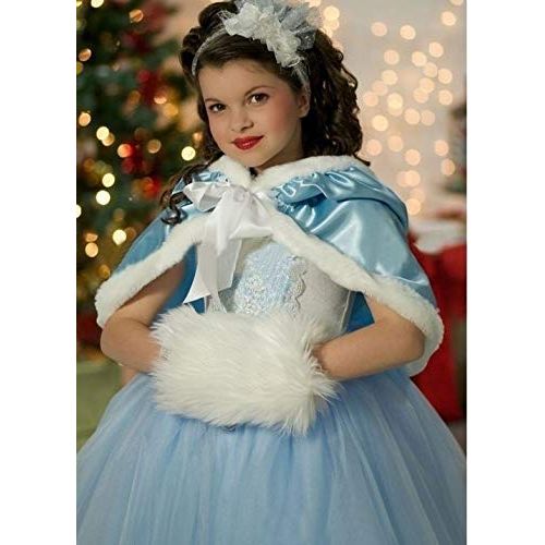  Chfcmboon Frozen Kids Girls Dresses Costume Snow White Princess Party Fancy Dress + Cape New Year Gift