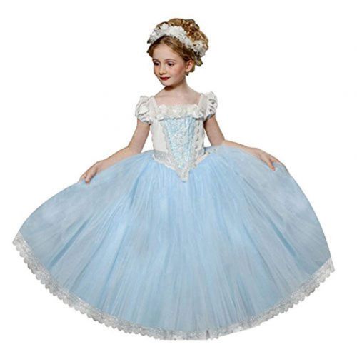  Chfcmboon Frozen Kids Girls Dresses Costume Snow White Princess Party Fancy Dress + Cape New Year Gift