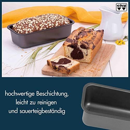  [아마존베스트]Chg, bread and bread mold set, 263-02, set of 2, made in Germany, high quality, made by ILAG, special 2-layers, non-stick coating, heat-resistant up to 250 ° C.