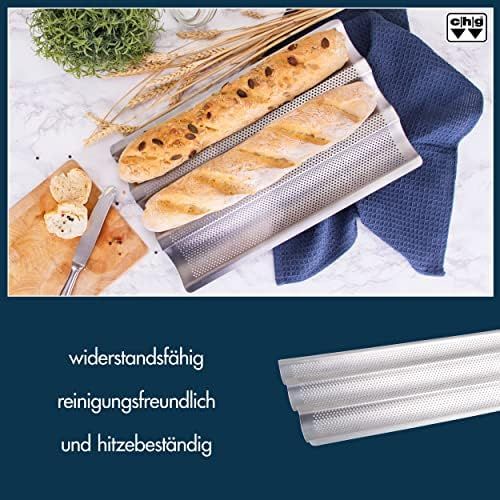  [아마존베스트]chg EasyDo 3532-00 Baguette Baking Tray Rustproof Stainless Steel