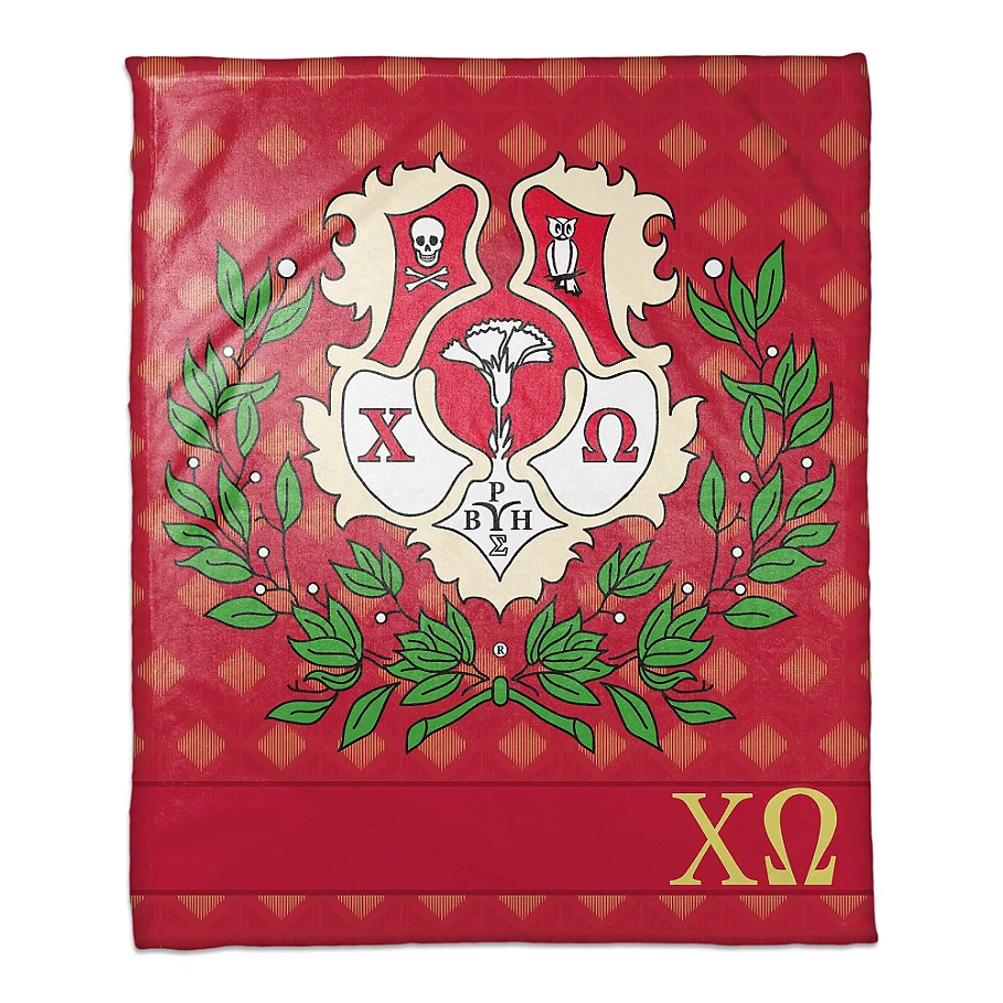 Chi Omega Greek Sorority 50- x 60-inch Throw Blanket in Red
