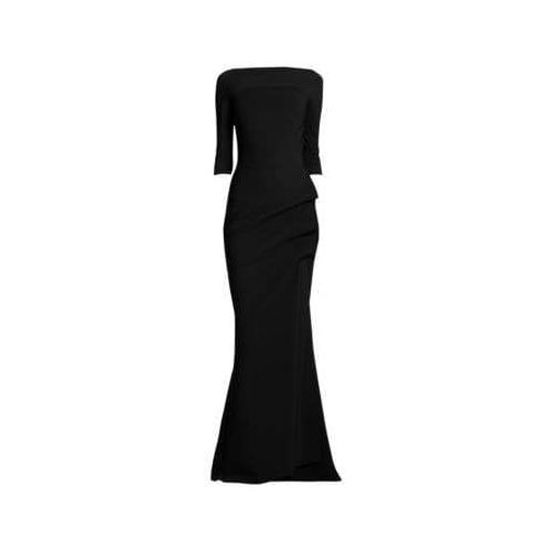  Chiara Boni Kate Slit-Detail Boatneck Gown