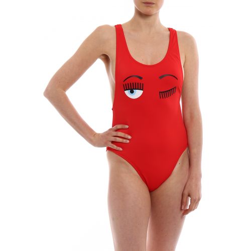  Chiara Ferragni Flirting print red one-piece