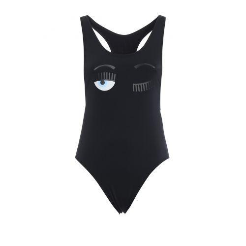  Chiara Ferragni Flirting print black one-piece