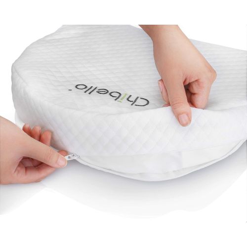  [아마존베스트]Chibello Bassinet Wedge Baby Pillow 12-Degree Incline Reflux Sleeper Premium Cotton Cover and...