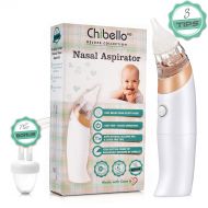 Chibello Baby Nasal Aspirator-Provides Safe Nose Suction and Gently Clears Infants Mucus. Battery Operated with 3 sizes of Silicone Tips and Manual Snot Booger Sucker and...