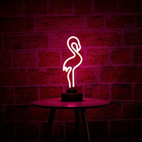  Chibuy Real Glass Neon Sculpture Flamingo Neon Light Neon Sign 39cm x 13.7cm x 13.7cm Neon Lamp (Flamingo)