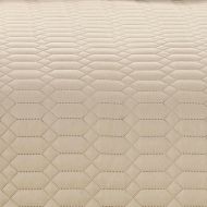 Chic Home 3-Piece Marla Hotel Collection 2 tone banded Quilted Geometrical Embroidered Quilt Set