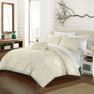 Chic Home 8-Piece Whitley Pinch Pleated Bed in a Bag Duvet Set