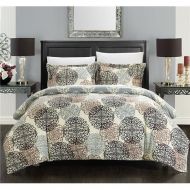 Chic Home DS3340-BIB-US Sonya Boho Inspired Reversible Print Duvet Set with Sheets - Beige - Queen - 7 Piece