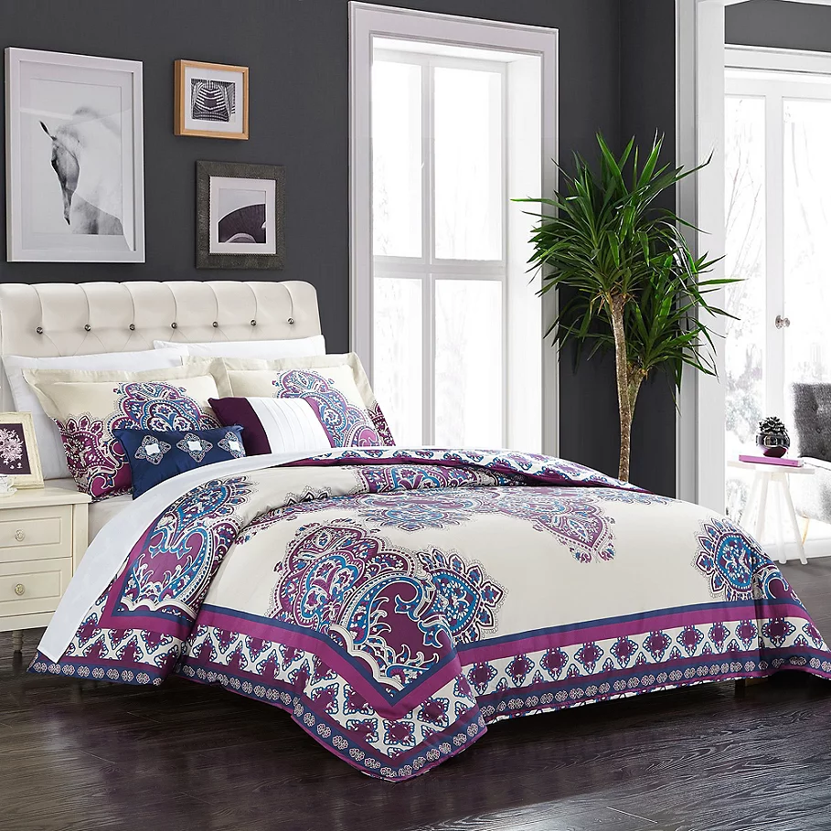  Chic Home Samadhi 5-Piece Reversible Comforter Set in Purple