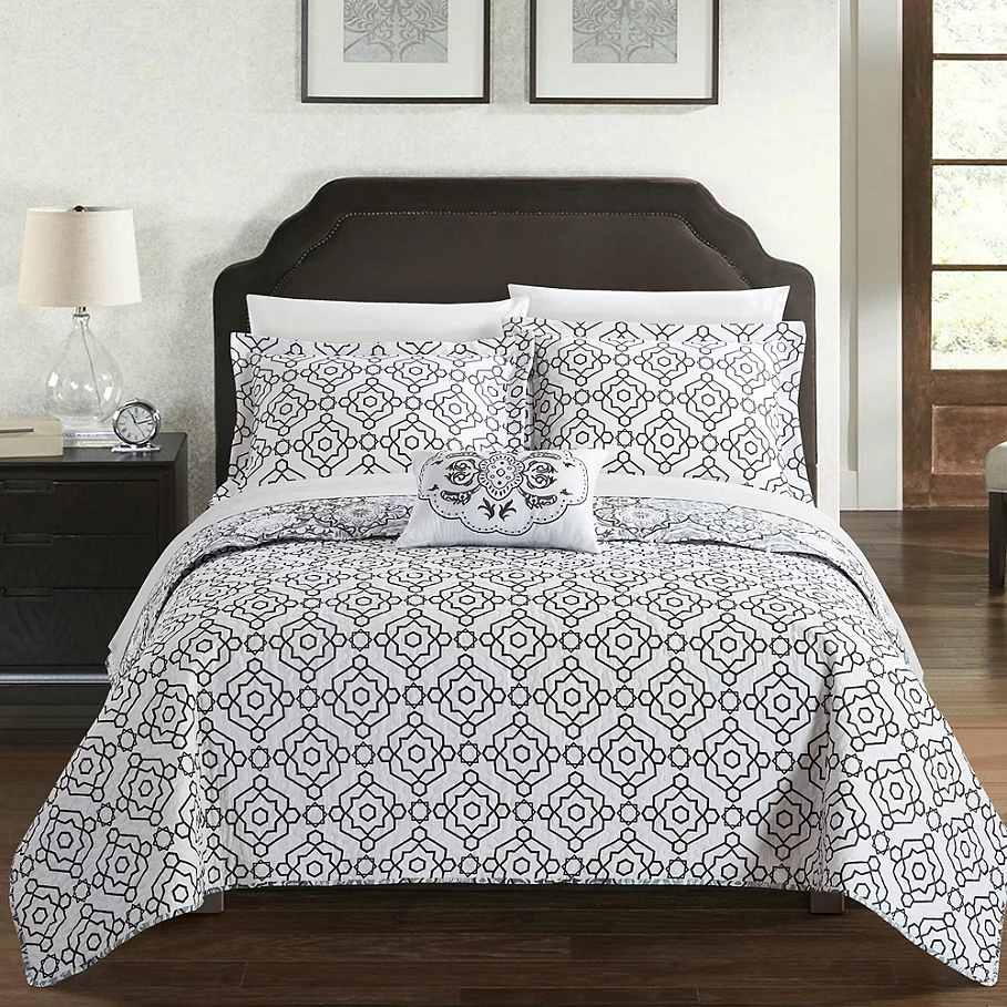  Chic Home Eindhoven Reversible Quilt Set