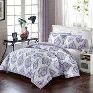 Chic Home Grand Palace 3 Piece Reversible Comforter Set, King, Lavender