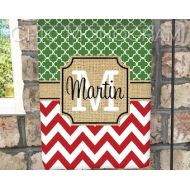 ChicMonogram Personalized Christmas Garden Flag Christmas Decor Christmas Holiday Decor Hostess Gift Christmas Flag Personalized Custom Holiday Flag