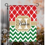 /ChicMonogram Christmas Garden Flag Personalized Outdoor Christmas Decor Garden Gift Christmas Holiday Decor Hostess Gift Christmas Flag Personalized