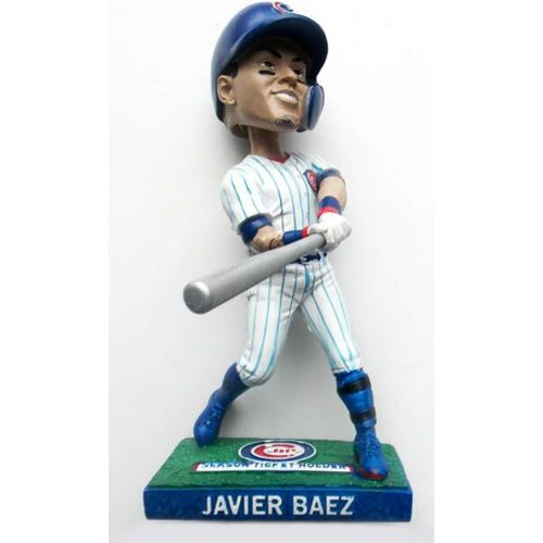  Javier Baez 2018 Silver Slugger Bobblehead Wrigley Field 2019 Chicago Cubs Season Ticket Holder Stadium Giveaway - Brand New SGA