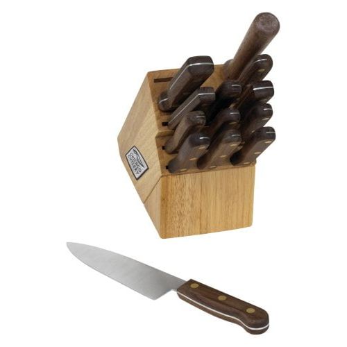  Chicago Cutlery Walnut Tradition 14-Piece Knife Block Set