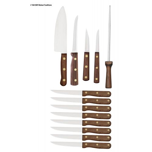  Chicago Cutlery Walnut Tradition 14-Piece Knife Block Set