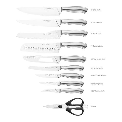  Chicago Cutlery Insignia Guided Grip 18-Piece knife set with block