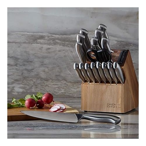  Chicago Cutlery Insignia Guided Grip 18-Piece knife set with block