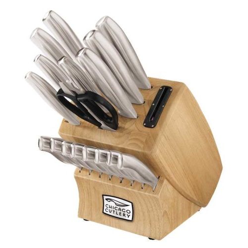  Chicago Cutlery Insignia Steel 18-Piece knife set with block