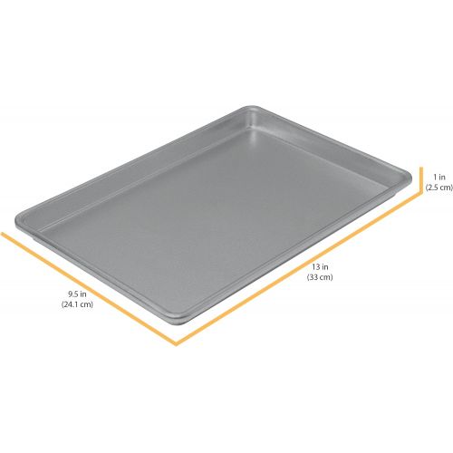  Chicago Metallic Commercial II Non-Stick Small Cookie/Baking Sheet, 12.25 by 8.75, Gray