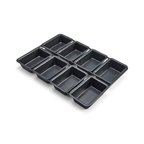  Chicago Metallic Professional 8-Cup Non-Stick Linked Mini Loaf Pans, 12.75-Inch-by-9-Inch: Mini Cornbread Pan: Kitchen & Dining