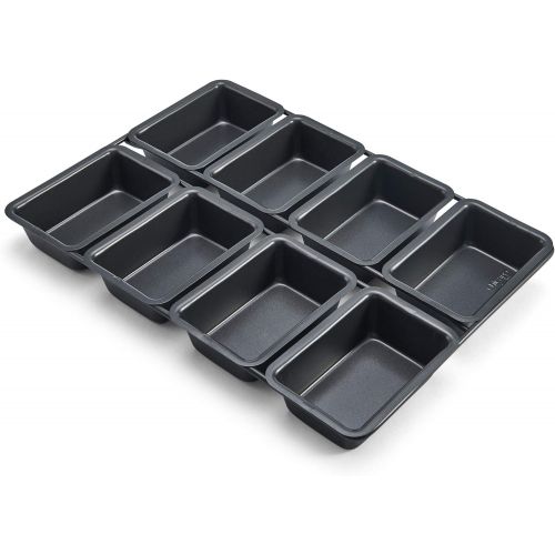  Chicago Metallic Professional 8-Cup Non-Stick Linked Mini Loaf Pans, 12.75-Inch-by-9-Inch: Mini Cornbread Pan: Kitchen & Dining