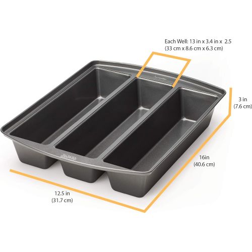  [아마존베스트]Chicago Metallic Professional Lasagna Trio Pan, 12 by 15 by 3, Silver