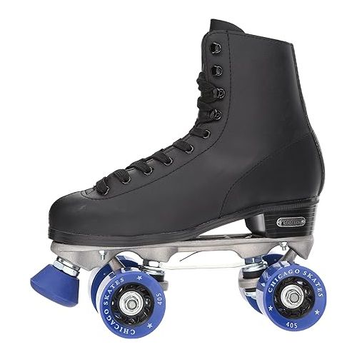 시카고스케이트 CHICAGO Skates Premium Black Quad Roller Skates for Boys and Men Beginners Classic Adjustable High-Top Design for Indoor or Outdoor Skates and Roller Derby