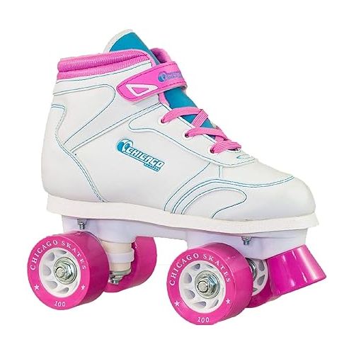 시카고스케이트 Chicago Girls Sidewalk Roller Skates - Size 3, White