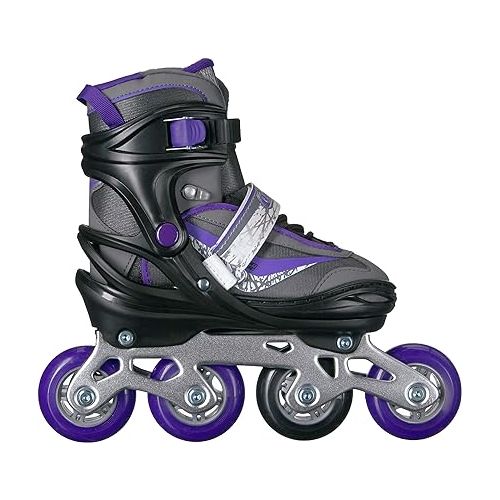 시카고스케이트 CHICAGO Adjustable Purple Inline Skates - Youth Large (Adjusts Size 5-8)