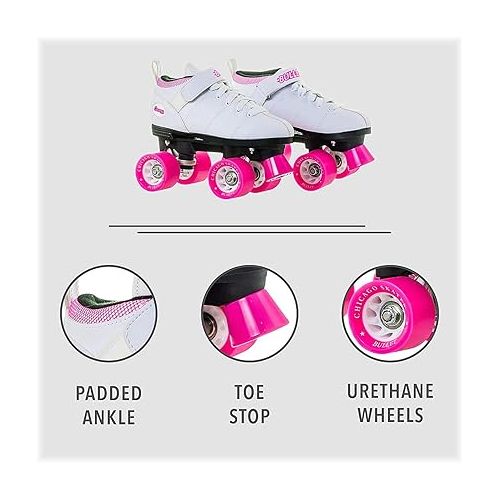 시카고스케이트 Chicago Bullet Ladies Speed Roller Skate -White Size 10