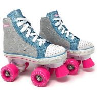 Girls Fashion Quad Skates with Flashing Lights