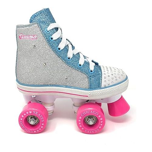 시카고스케이트 Girls Fashion Quad Skates with Flashing Lights