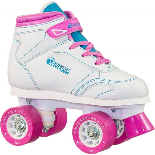 시카고스케이트 Chicago Skates Chicago Girls Sidewalk Roller Skate - White Youth Quad Skates