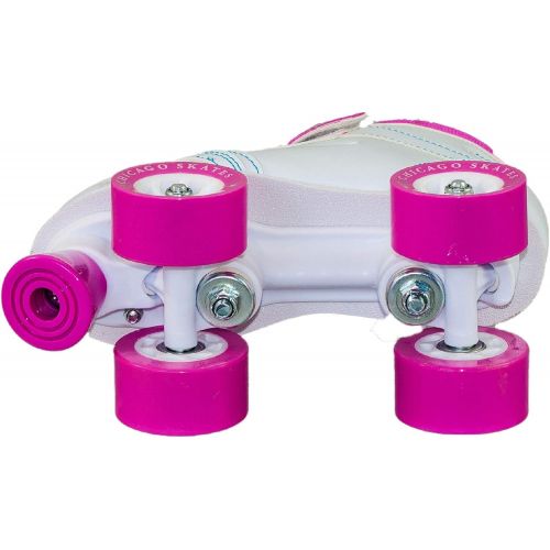 시카고스케이트 Chicago Skates Chicago Girls Sidewalk Roller Skate - White Youth Quad Skates