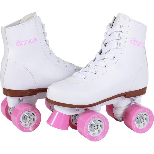 시카고스케이트 Chicago Skates Girls Rink Roller Skate - White Youth Quad Skates