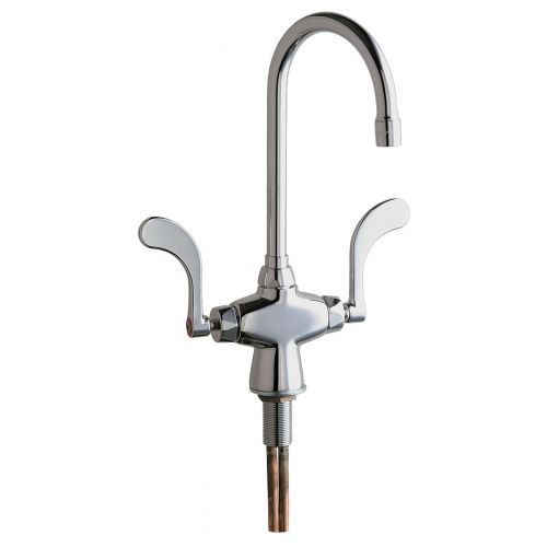 시카고스케이트 Chicago Faucets 50-317XKAB Commercial Grade Single Hole Kitchen Faucet with Wris, Chrome