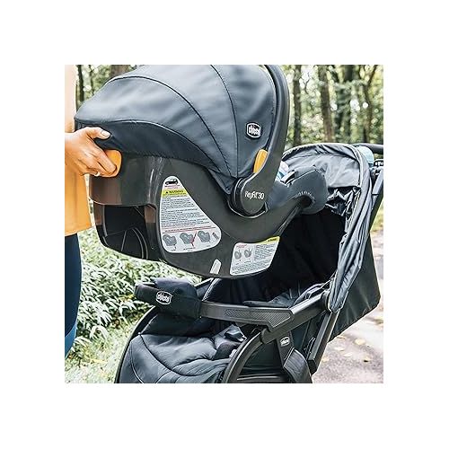 치코 Chicco Activ3 Jogging Stroller Travel System, Includes Chicco KeyFit 30 Infant Car Seat with Base, Lightweight Aluminum Frame, Stroller and Car Seat Combo, Baby Travel Gear | Solar/Grey