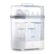 Chicco Baby Bottle Steam Sterilizer 3 in 1 modular system - eliminates 99.9% of harmful bacteria in baby bottles, quickly and naturally with the power of steam, White/Grey