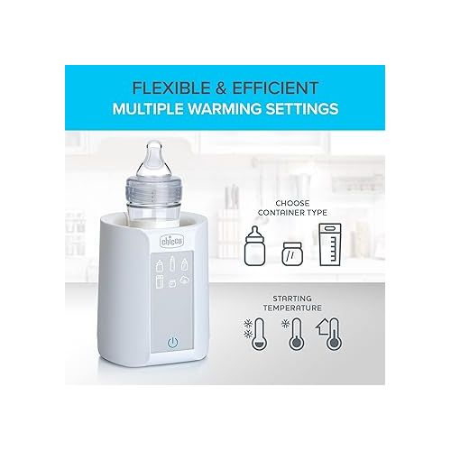 치코 Chicco Digital Bottle Warmer & Sterilizer for Baby Bottles, Baby Food Jars, and Milk Bags | Eliminates 99.9% of Germs | 4 Heating Options | Digital Touchscreen| Automatic Shut-Off & Sound Alert