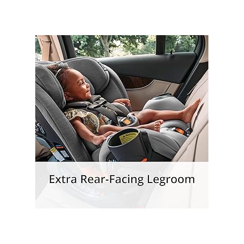 치코 Chicco OneFit™ ClearTex® Slim All-in-One Car Seat, Rear-Facing Seat for Infants 5-40 lbs., Forward-Facing Car Seat 25-65 lbs., Booster 40-100 lbs., Convertible Car Seat | Slate/Grey