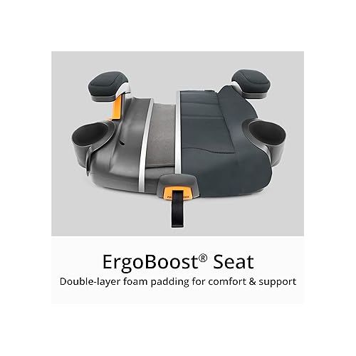 치코 Chicco KidFit® ClearTex® Plus 2-in-1 Belt-Positioning Booster Car Seat, Backless and High Back Booster Seat, for Children Aged 4 Years and up and 40-100 lbs. | Reef/Navy