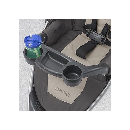 치코 Chicco Viaro Quick-Fold Travel System, Includes Infant Car Seat and Base, Stroller and Car Seat Combo, Baby Travel Gear | Black/Black