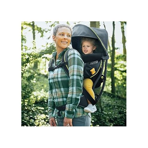 치코 Chicco SmartSupport Aluminum Frame Backpack Carrier, Lightweight Baby Backpack Carrier | Solar/Grey - New Model