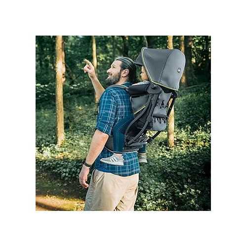 치코 Chicco SmartSupport Aluminum Frame Backpack Carrier, Lightweight Baby Backpack Carrier | Solar/Grey - New Model